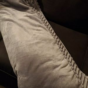 Large soft grey blanket appx 88"x88" like new
